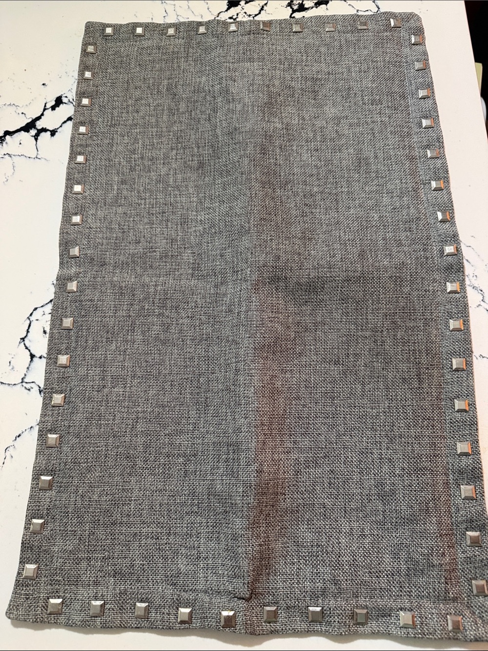 Gray Studded Rectangular pillow cover